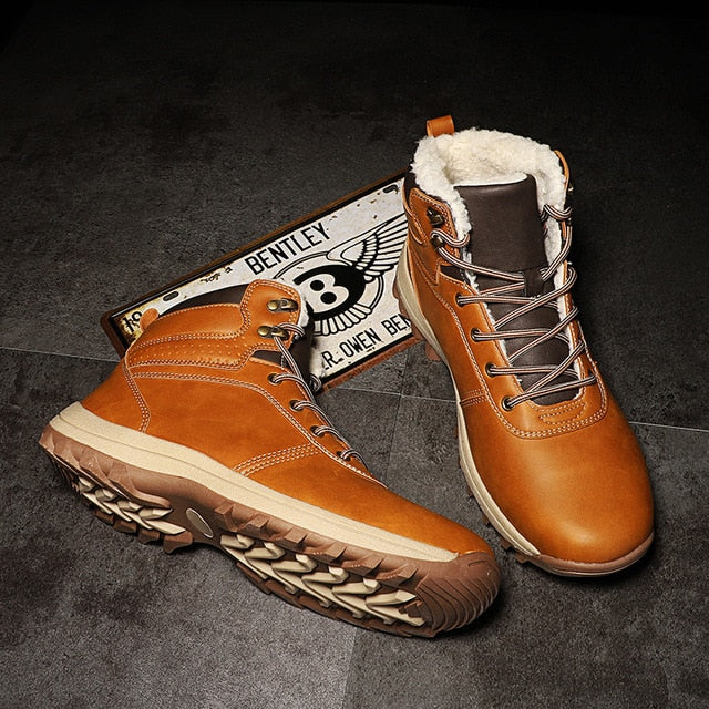 Leather Winter Cotton Shoes - Image 3